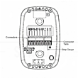 Drawing of the back of the thermostat
